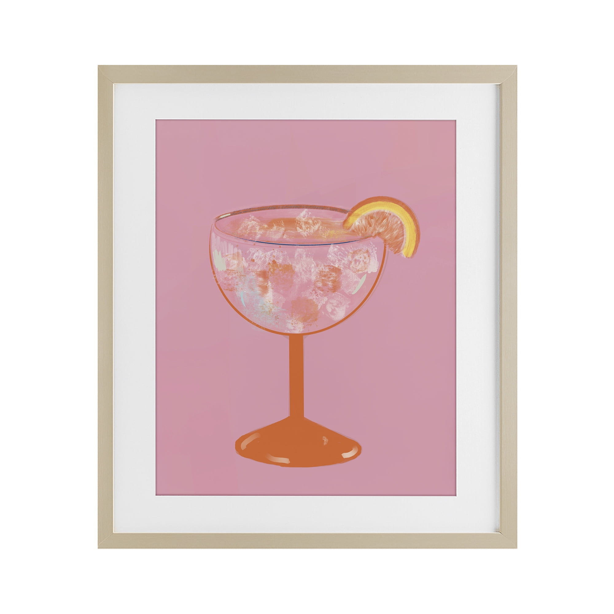 Stupell Industries Paloma Glass over Pink Birch Framed Print Under Glass, design by Robin Maria