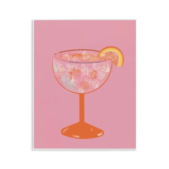 Stupell Industries Paloma Glass over Pink Wall Plaque Art, design by Robin Maria