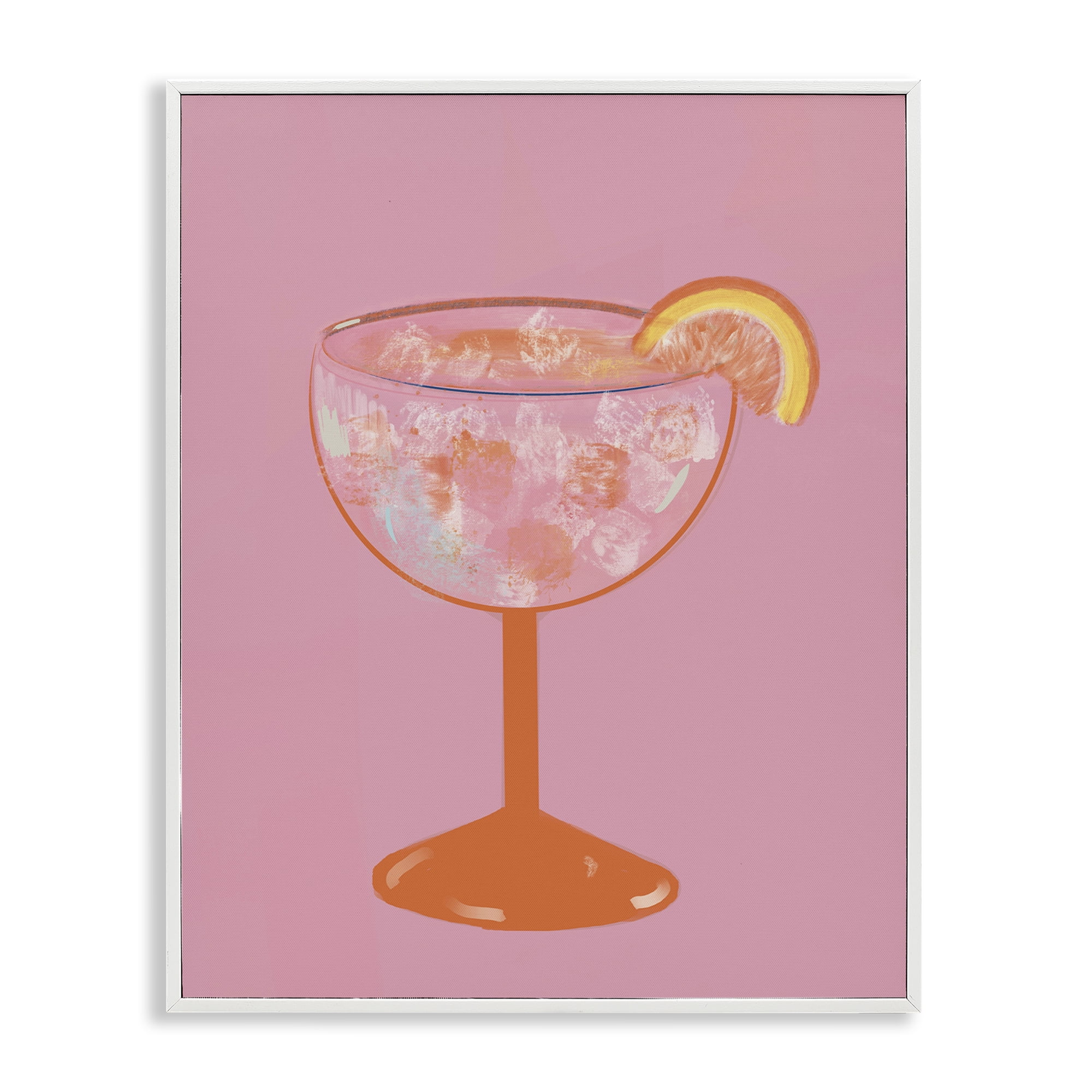Stupell Industries Paloma Glass over Pink White Framed Giclee Art, design by Robin Maria