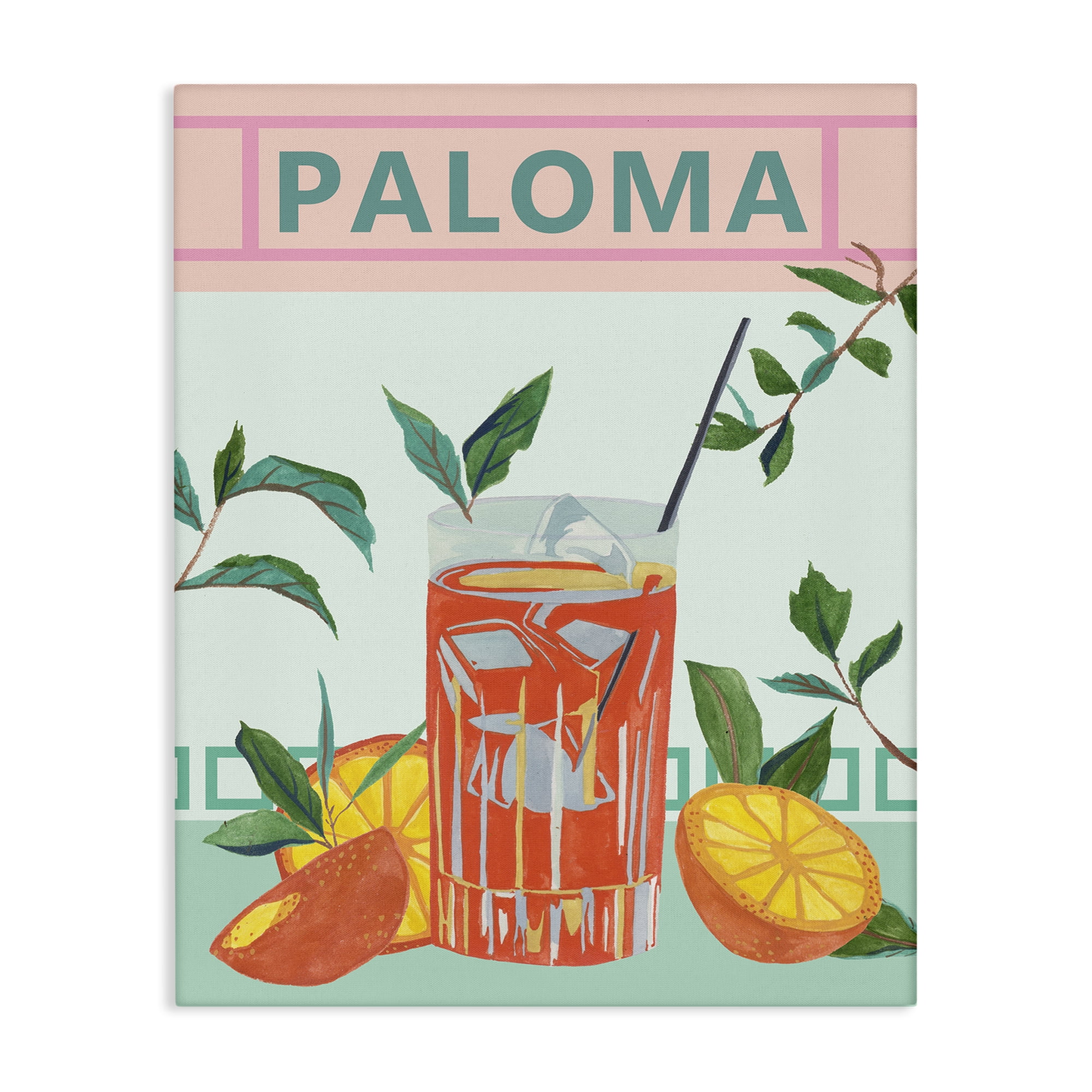 Stupell Industries Paloma Tropical Cocktail Food & Beverage Painting Wrapped Canvas Art Print Wall Art, 16 x 20