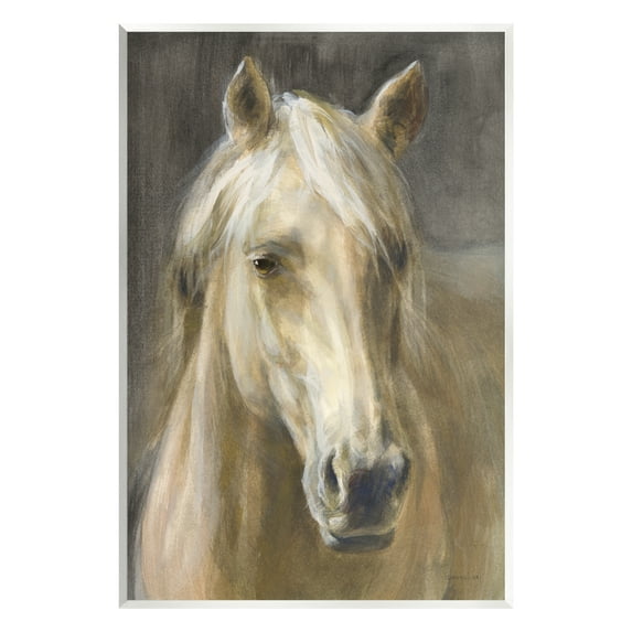 Stupell Industries Palomino Horse Portrait Animals & Insects Painting Unframed Art Print Wall Art, 10 x 15