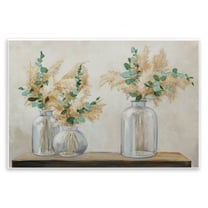 Stupell Industries Pampas & Eucalyptus Botanical & Floral Painting Unframed Art Print Wall Art, 15 x 10