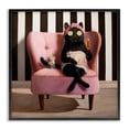 thumbnail image 1 of Stupell Industries Eclectic Pamper Party Cat Black Framed Giclee Art, 12 x 12, by Lucia Heffernan, 1 of 8