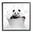 thumbnail image 1 of Stupell Industries Panda Bubble Bath Animals & Insects Painting Black Framed Art Print Wall Art, 12 x 12, 1 of 9