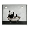 thumbnail image 1 of Stupell Industries Panda in Modern Bubble Bath Animals Painting Black Framed Art Print Wall Art, 30 x 24, 1 of 8
