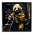 thumbnail image 1 of Stupell Industries Panda on Motorcycle Animals & Insects Painting Black Framed Art Print Wall Art, 17 x 17, 1 of 9