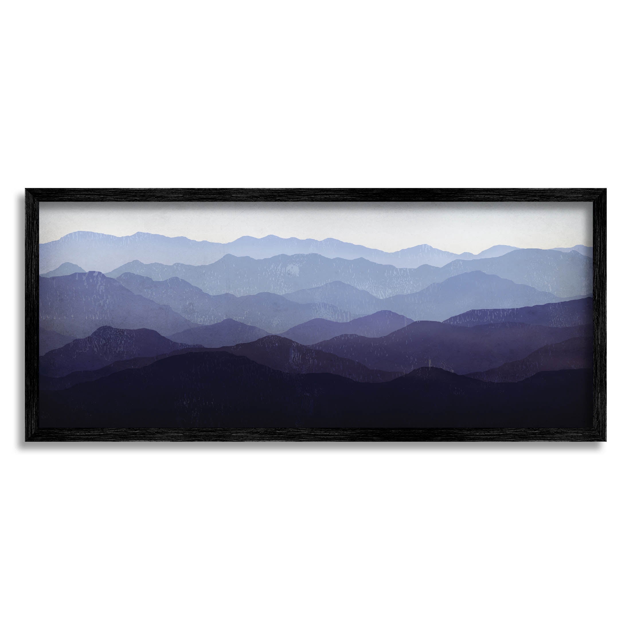 Stupell Industries Panoramic Mountains Layered Peaks Photograph Black Framed Art Print Wall Art, Design by Ryan Fowler
