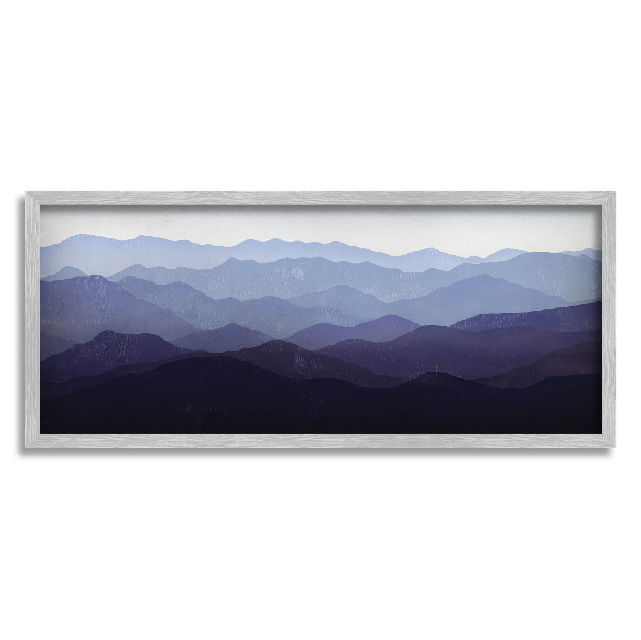 Stupell Industries Panoramic Mountains Layered Peaks Photograph Gray Framed Art Print Wall Art, Design by Ryan Fowler