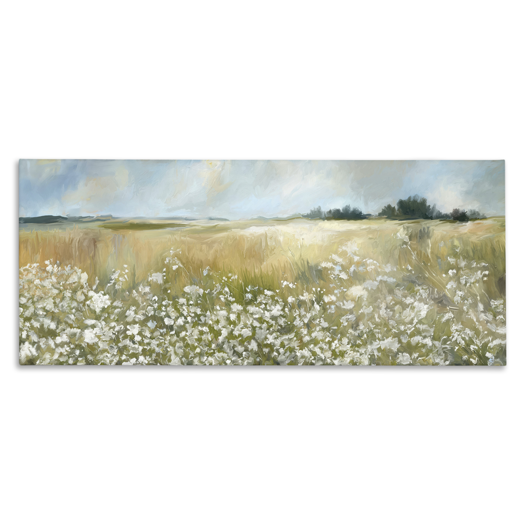 Stupell Industries Panoramic Prairie Horses Landscape & Nature Photography Wrapped Canvas Art Print Wall Art, 30 x 13