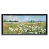 Stupell Industries Panoramic Sunlit Cliff Landscape Photography Black Floater Framed Art Print Wall Art, 25 x 11