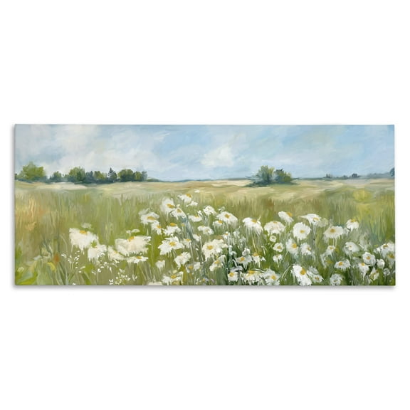 Stupell Industries Panoramic Sunlit Cliff Landscape Photography Gallery Wrapped Canvas Art Print Wall Art, 24 x 10