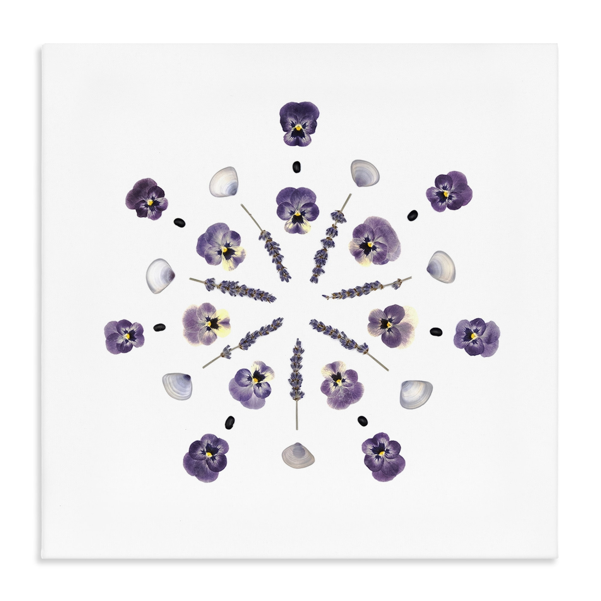 Stupell Industries Pansies & Lavender Symmetry Canvas Wall Art, design by Beth Adoette