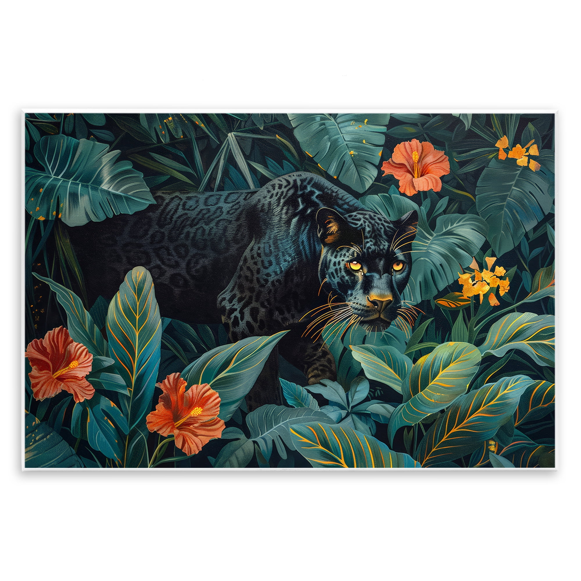 Stupell Industries Panther's Exotic Paradise Wall Plaque Art, design by Ray Powers