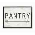 thumbnail image 1 of Stupell Industries Pantry Sign with Arrow Typography Painting Black Framed Art Print Wall Art, 16 x 20, 1 of 6