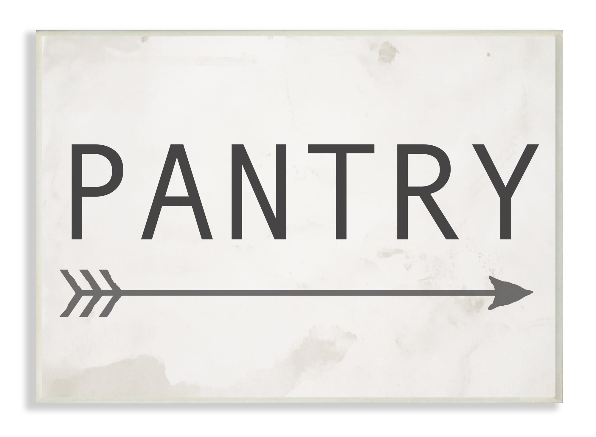 Stupell Industries Pantry Sign with Arrow Typography Painting Unframed Art Print Wall Art, 10 x 15