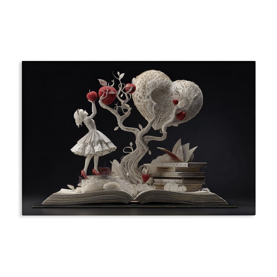 Stupell Industries Eclectic Paper Sculpture Style Fairytale Canvas Art, 24 x 16, by The Wands Want