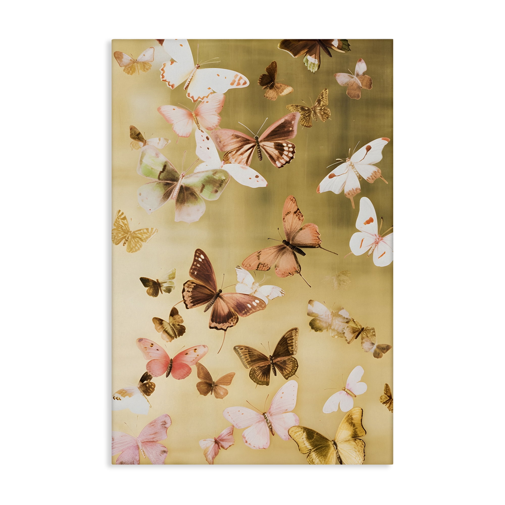 Stupell Industries Papillon Butterfly Array Animals & Insects Painting Gallery Wrapped Canvas Art Print Wall Art, 24 x 36