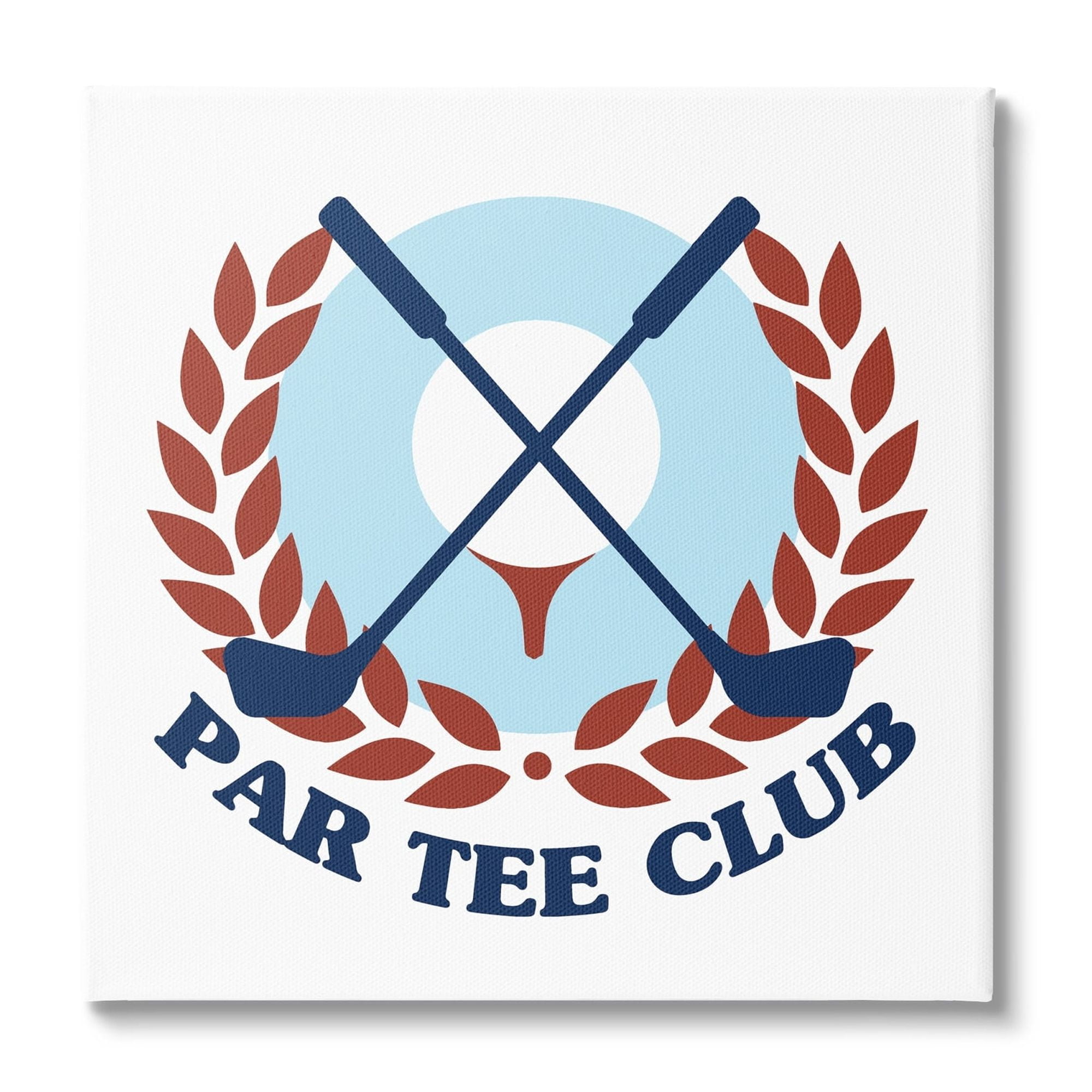 Stupell Industries Par Tee Club Golfing Sports Laurel Religious Painting Gallery Wrapped Canvas Print Wall Art
