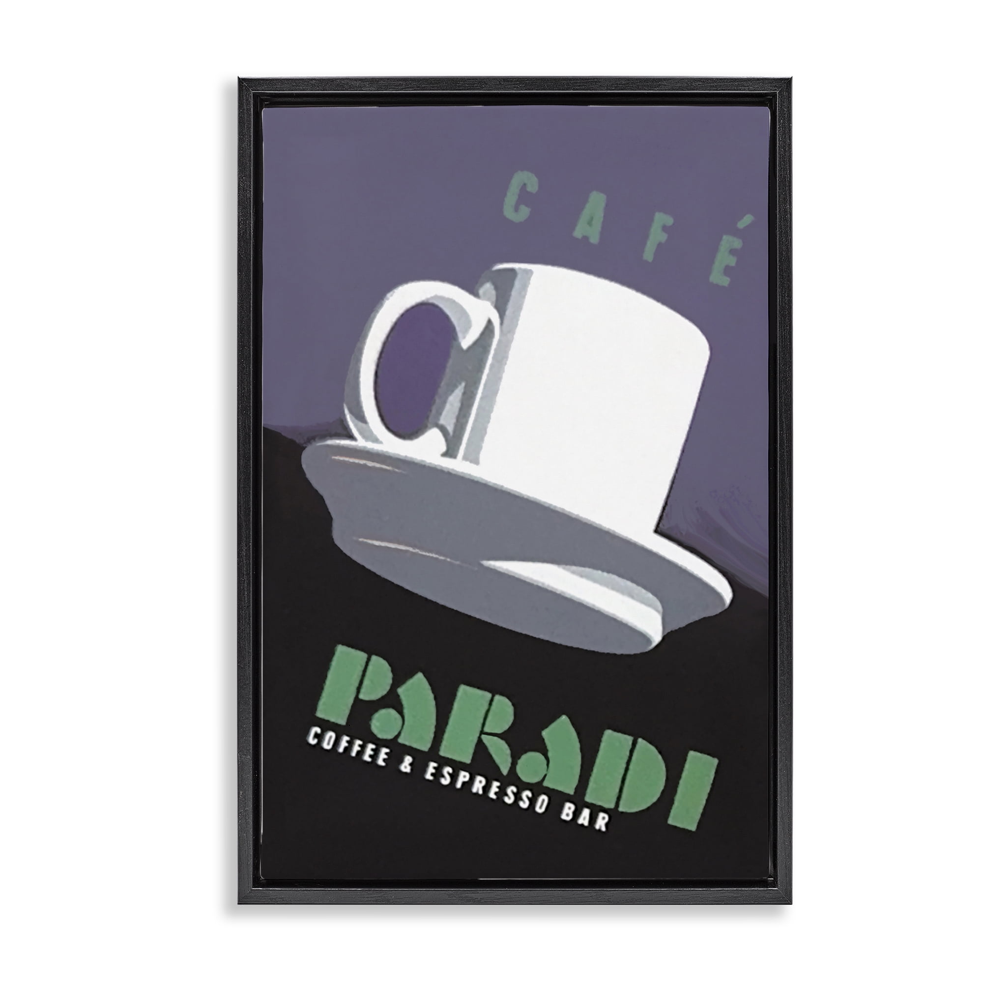 Stupell Industries Paradi Coffee & Espresso Black Framed Floater Canvas Wall Art, design by Jadei Graphics