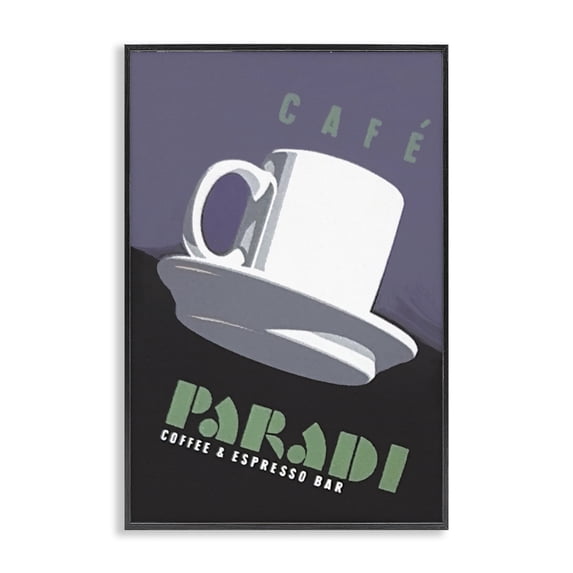 Stupell Industries Art Deco Paradi Coffee & Espresso Black Framed Giclee Art, 12 x 18, by Jadei Graphics