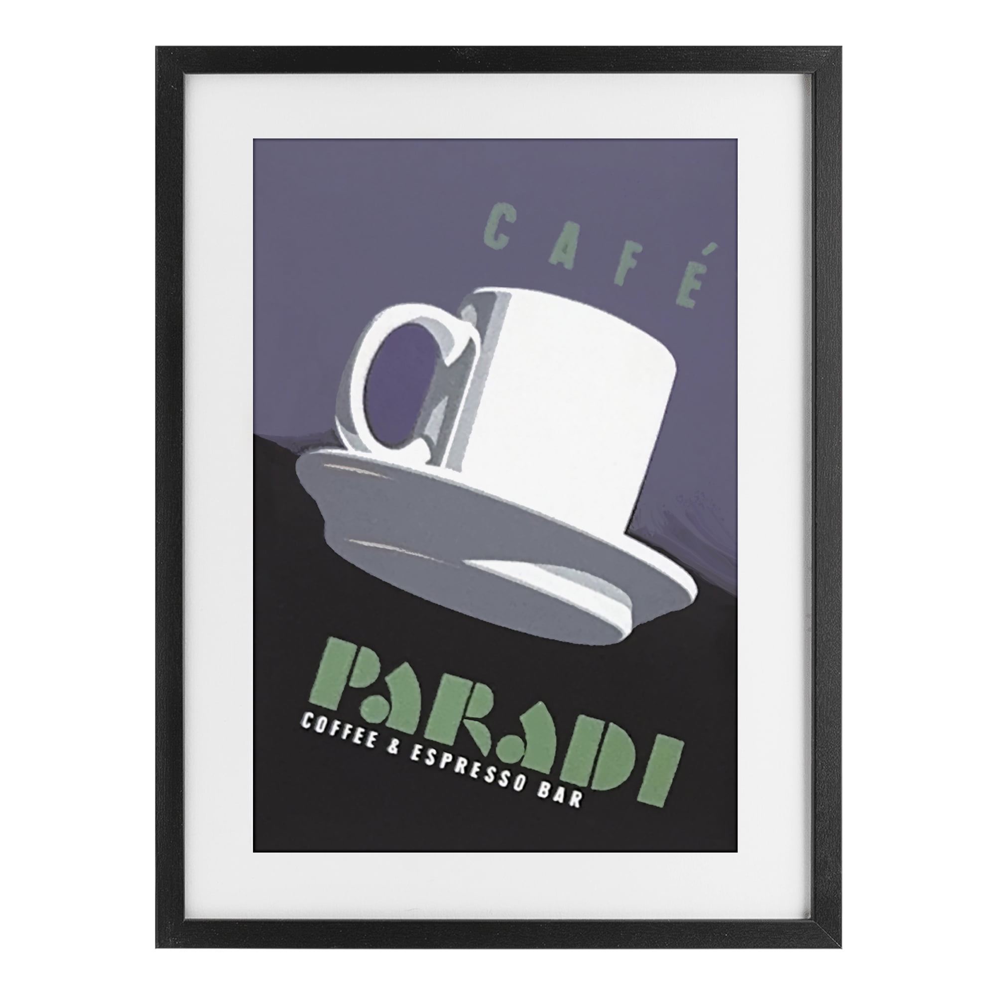 Stupell Industries Paradi Coffee & Espresso Black Framed Print Under Glass, design by Jadei Graphics