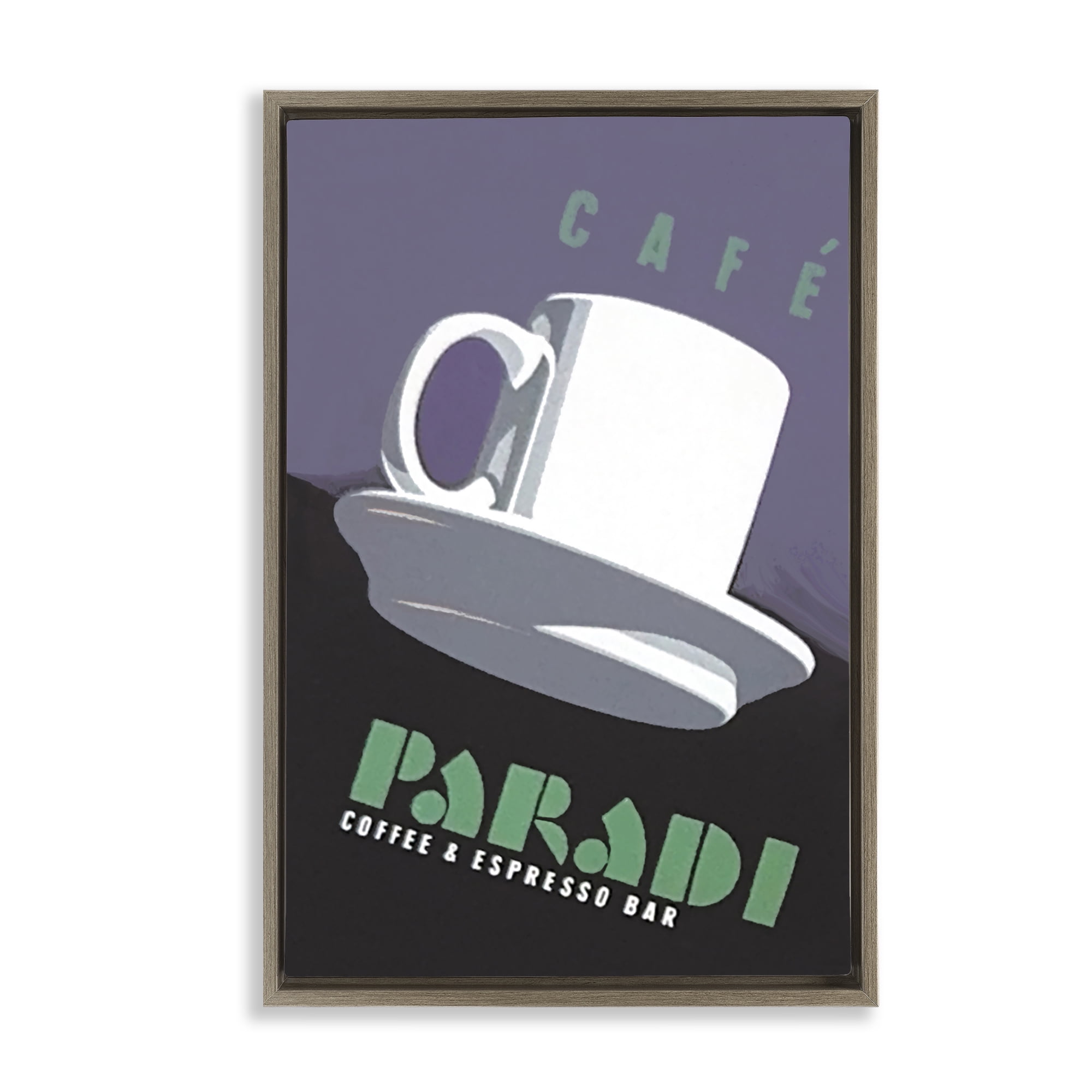 Stupell Industries Paradi Coffee & Espresso Brown Framed Floater Canvas Wall Art, design by Jadei Graphics