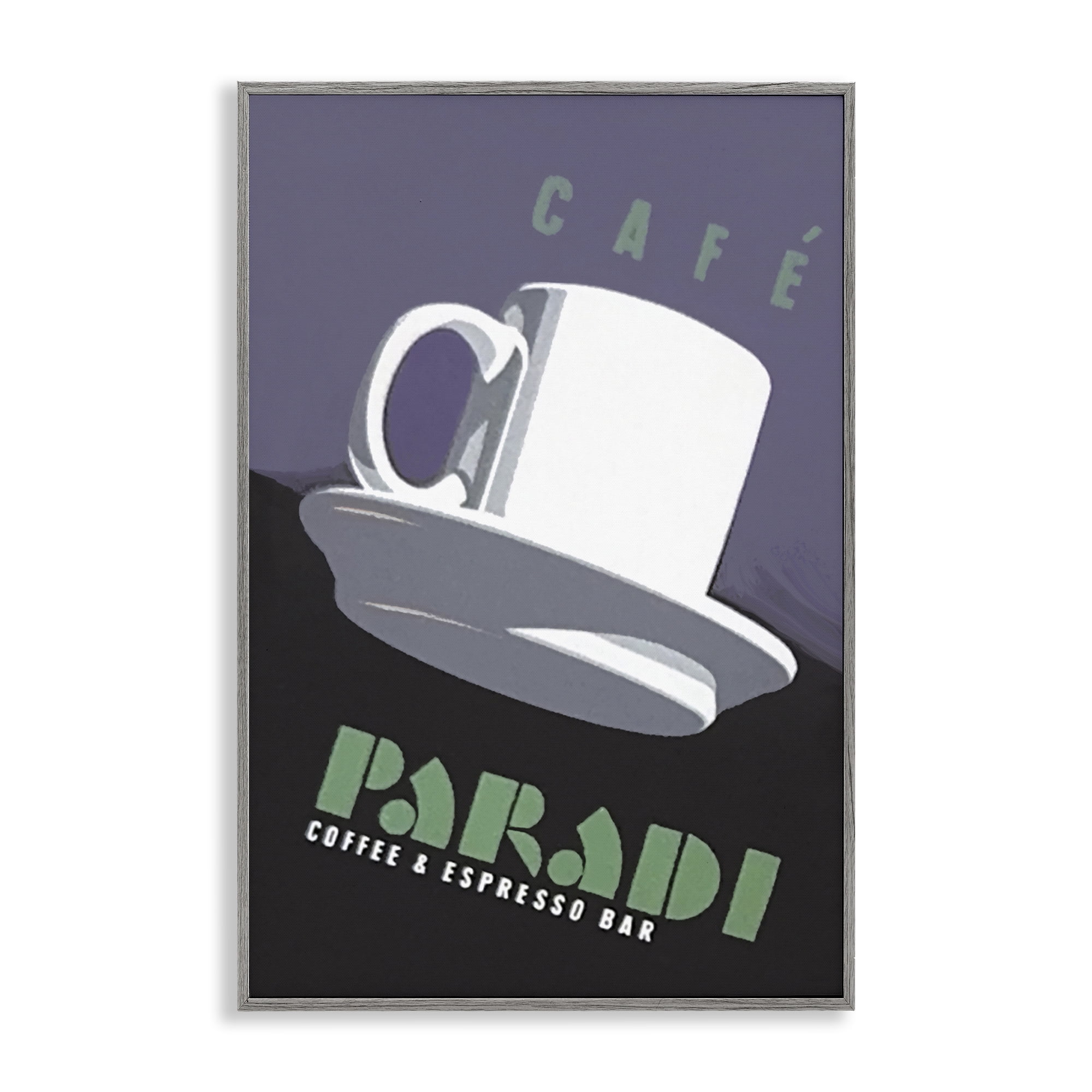 Stupell Industries Paradi Coffee & Espresso Gray Framed Giclee Art, design by Jadei Graphics