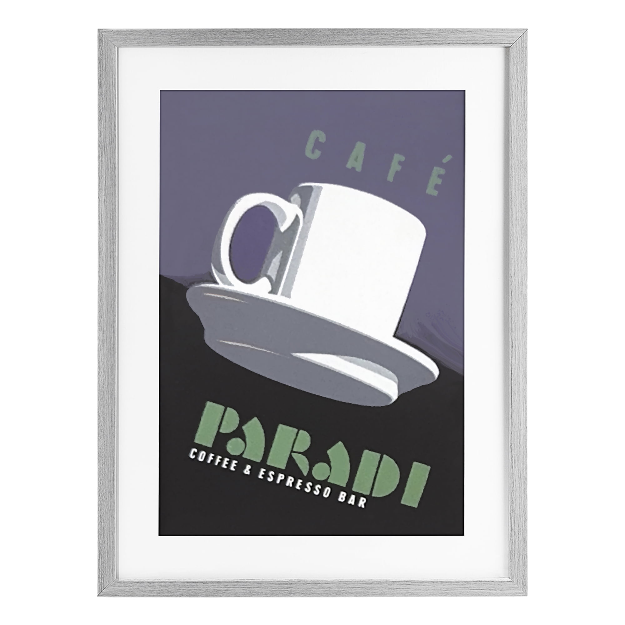 Stupell Industries Paradi Coffee & Espresso Gray Framed Print Under Glass, design by Jadei Graphics