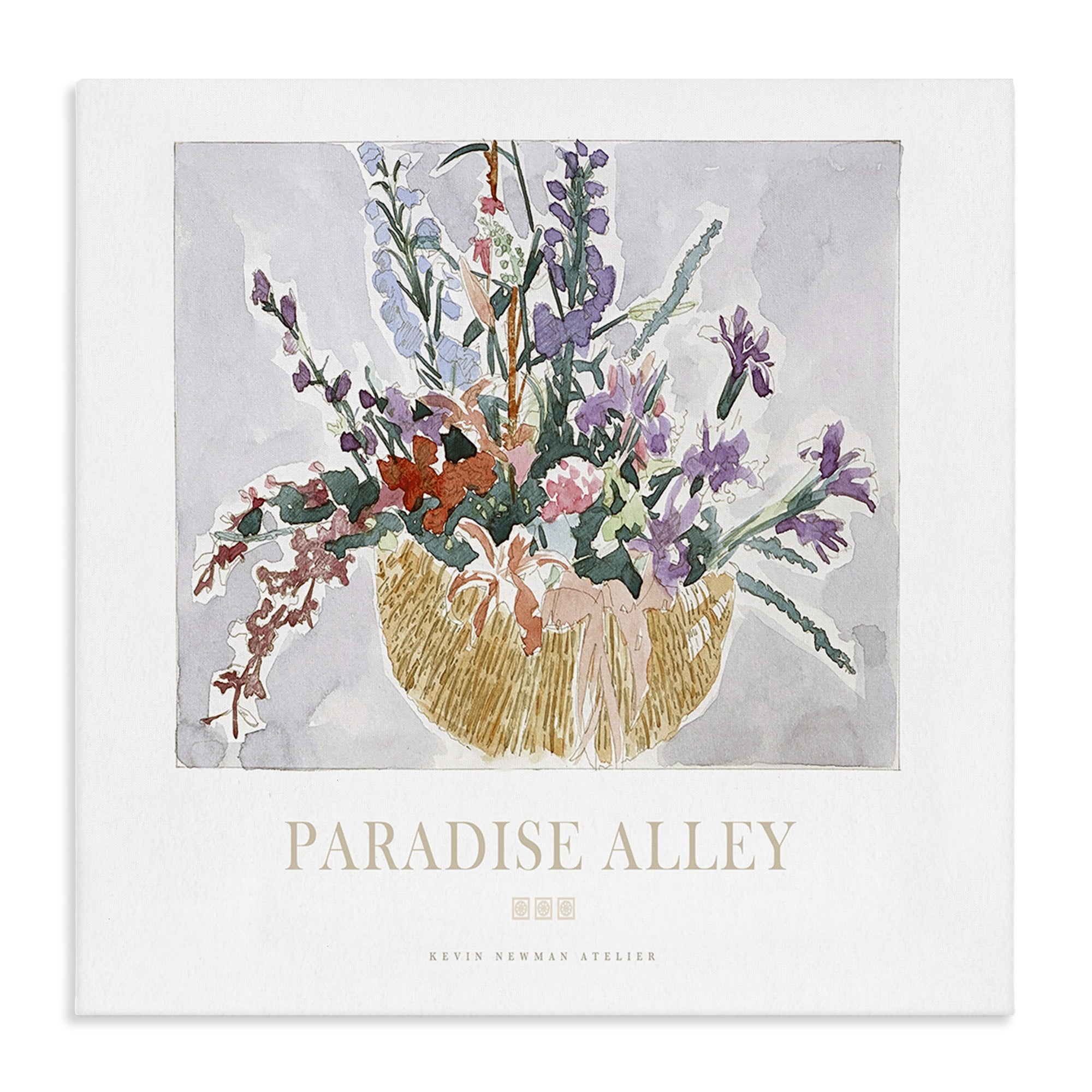 Stupell Industries Paradise Alley Basket of Flowers Canvas Wall Art, design by Jadei Graphics