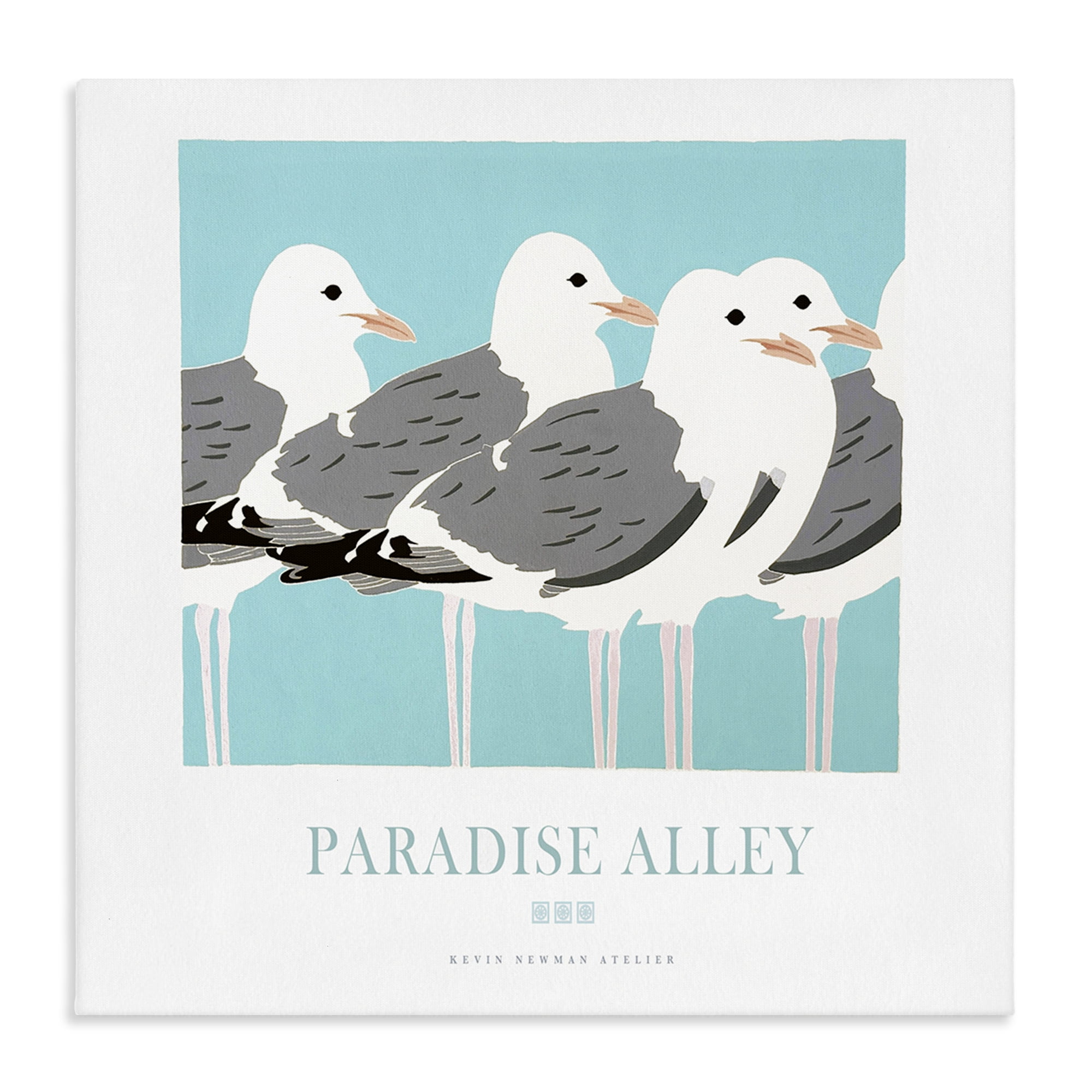 Stupell Industries Paradise Alley Seagull Gathering Canvas Wall Art, design by Jadei Graphics