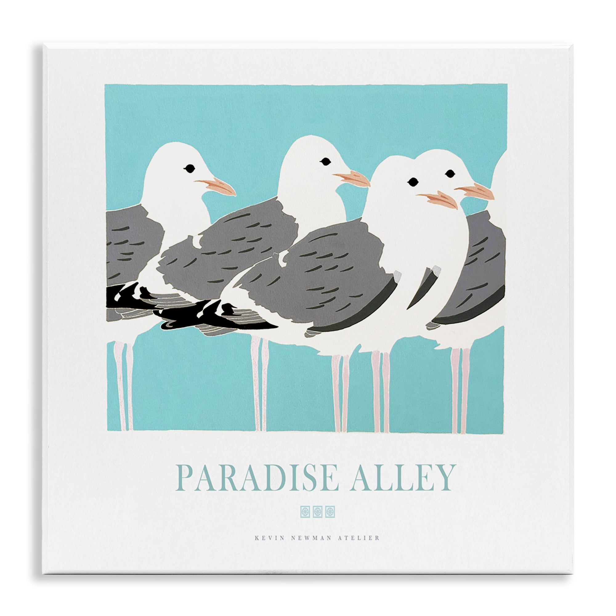 Stupell Industries Paradise Alley Seagull Gathering Wall Plaque Art, design by Jadei Graphics