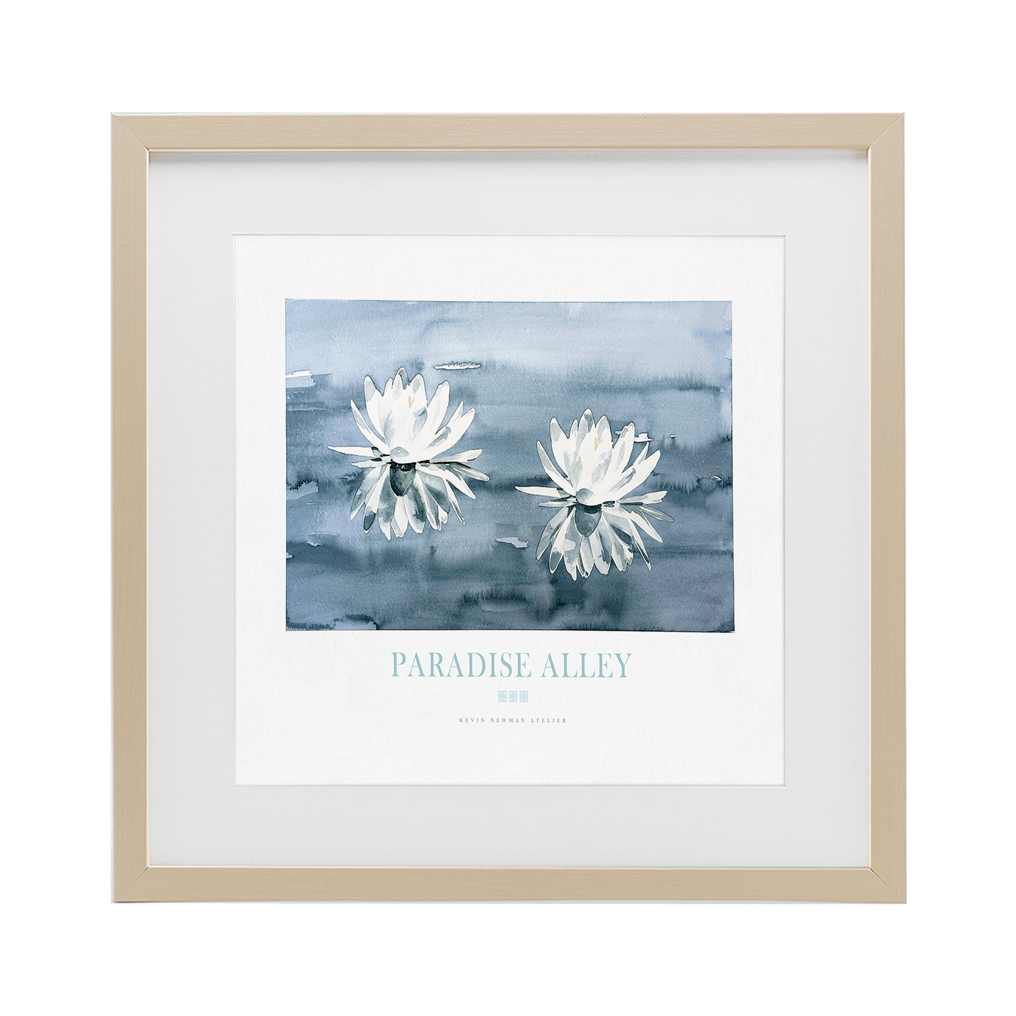 Stupell Industries Paradise Alley Water Lilies Birch Framed Print Under Glass, design by Jadei Graphics