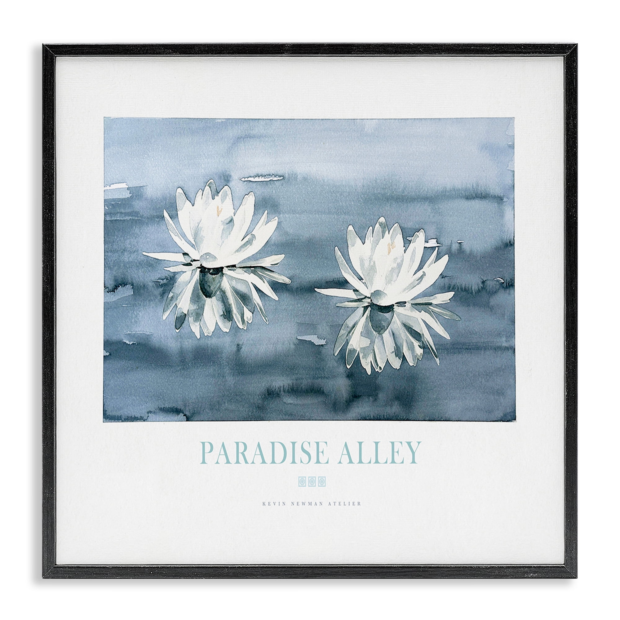 Stupell Industries Paradise Alley Water Lilies Black Framed Giclee Art, design by Jadei Graphics