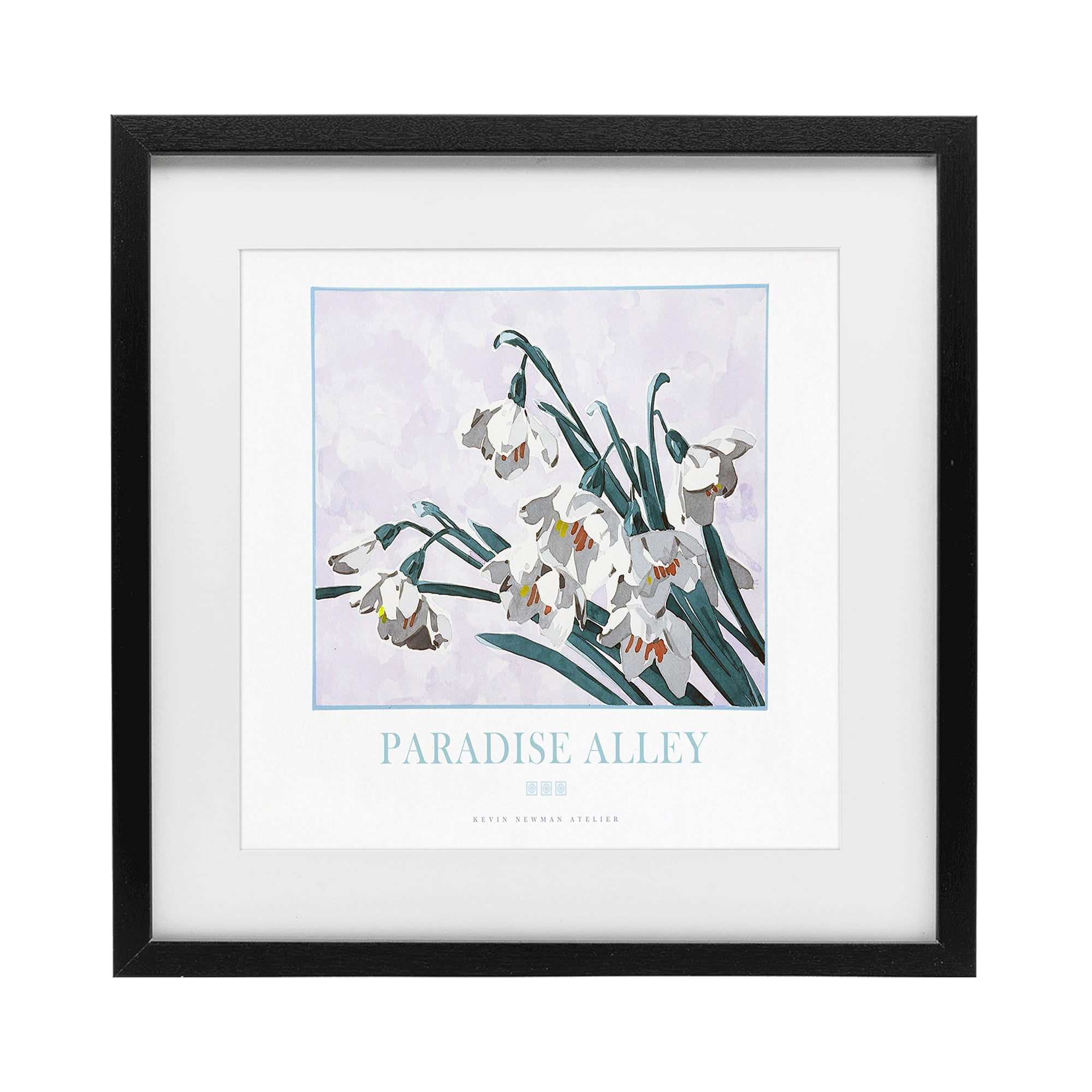 Stupell Industries Paradise Alley White Spring Blooms Black Framed Print Under Glass, design by Jadei Graphics