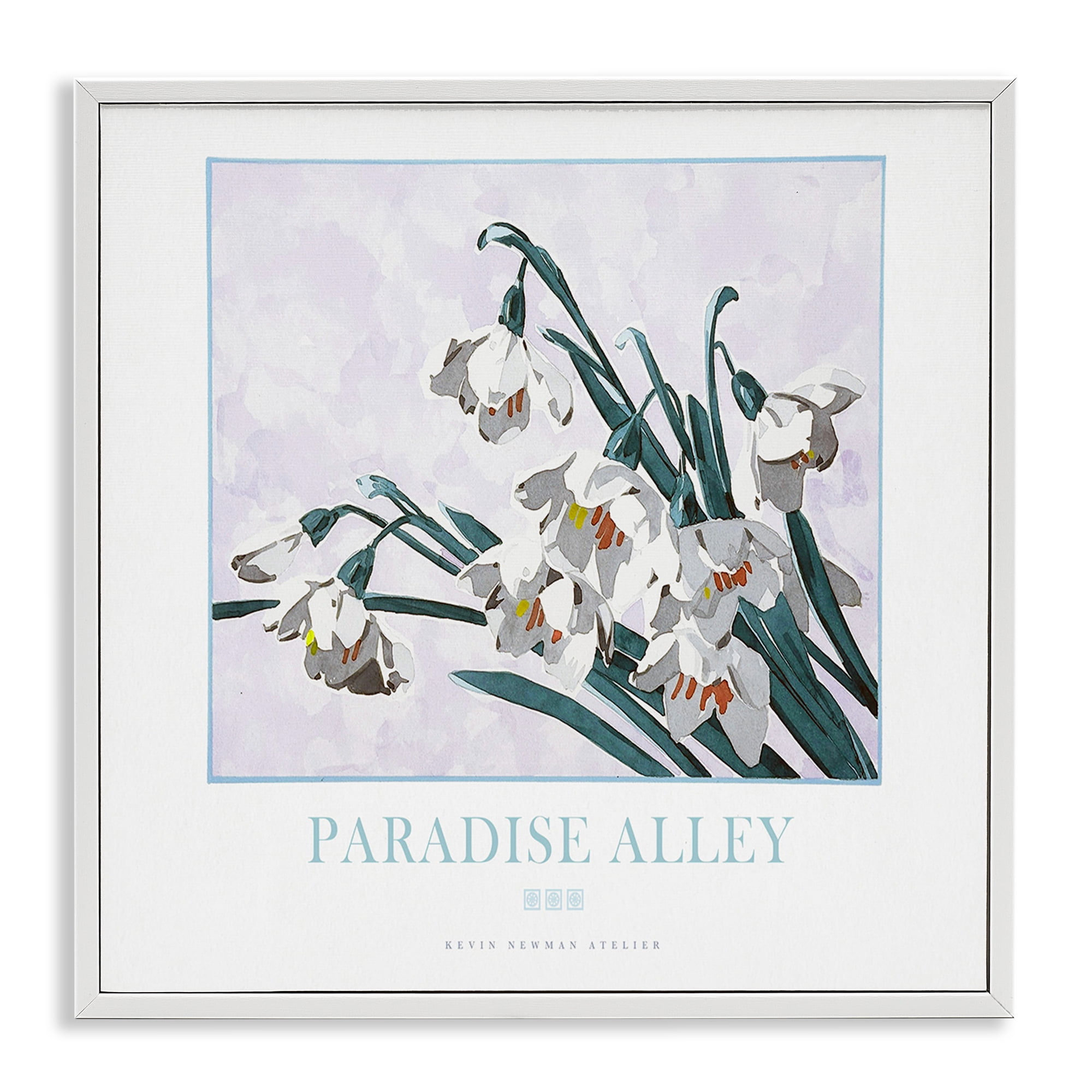 Stupell Industries Paradise Alley White Spring Blooms White Framed Giclee Art, design by Jadei Graphics