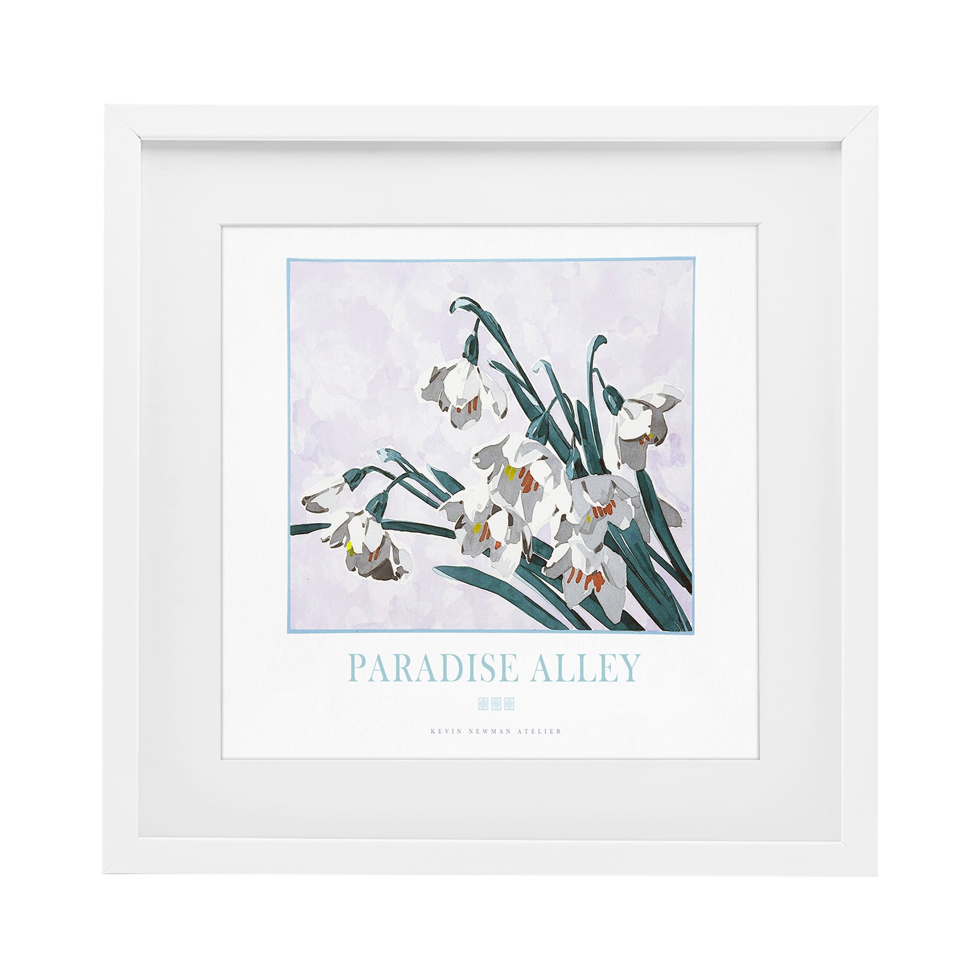 Stupell Industries Paradise Alley White Spring Blooms White Framed Print Under Glass, design by Jadei Graphics