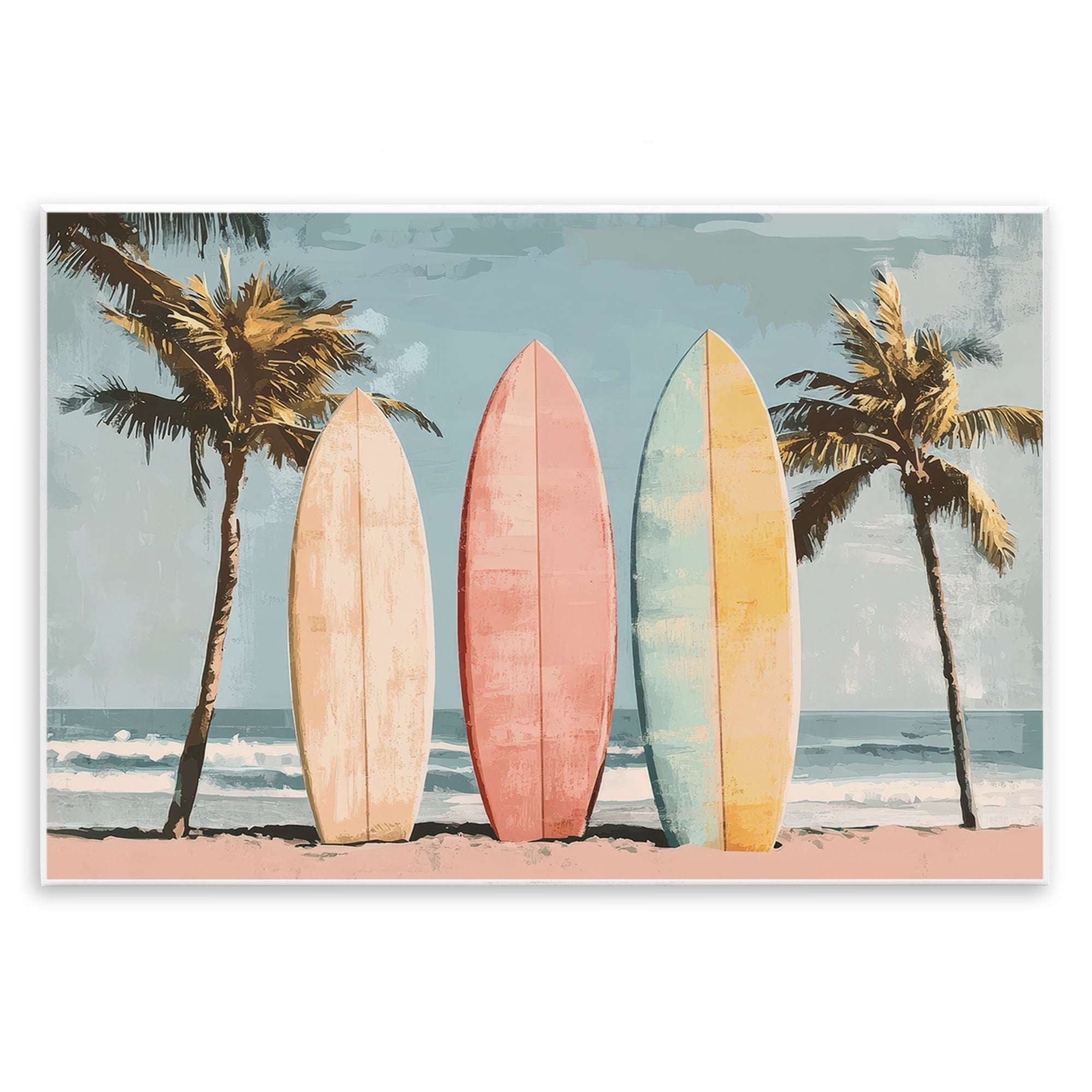 Stupell Industries Paradise Surfboard Trio Wall Plaque Art, design by Petal Prints Design