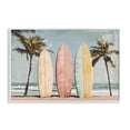 thumbnail image 1 of Stupell Industries Tropical Paradise Surfboard Trio White Framed Giclee Art, 24 x 16, by Petals Prints Design, 1 of 8