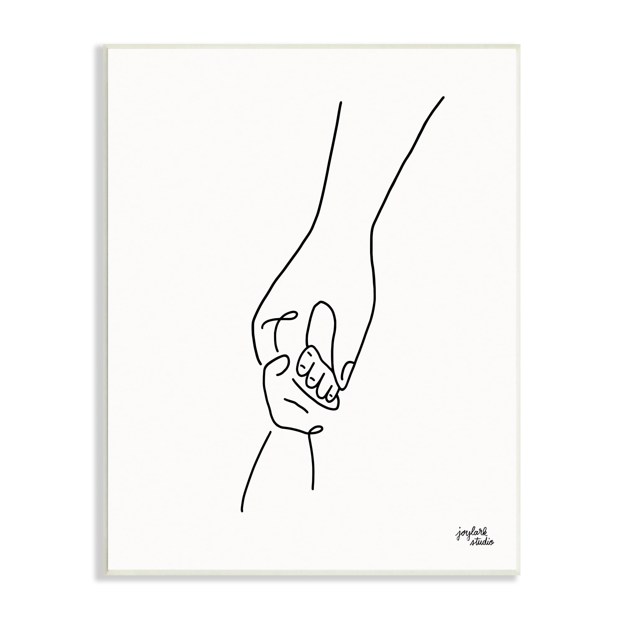 Stupell Industries Parent & Child Holding Hands Family Line Doodle Graphic Art Unframed Art Print Wall Art, Design by Jess Baskin
