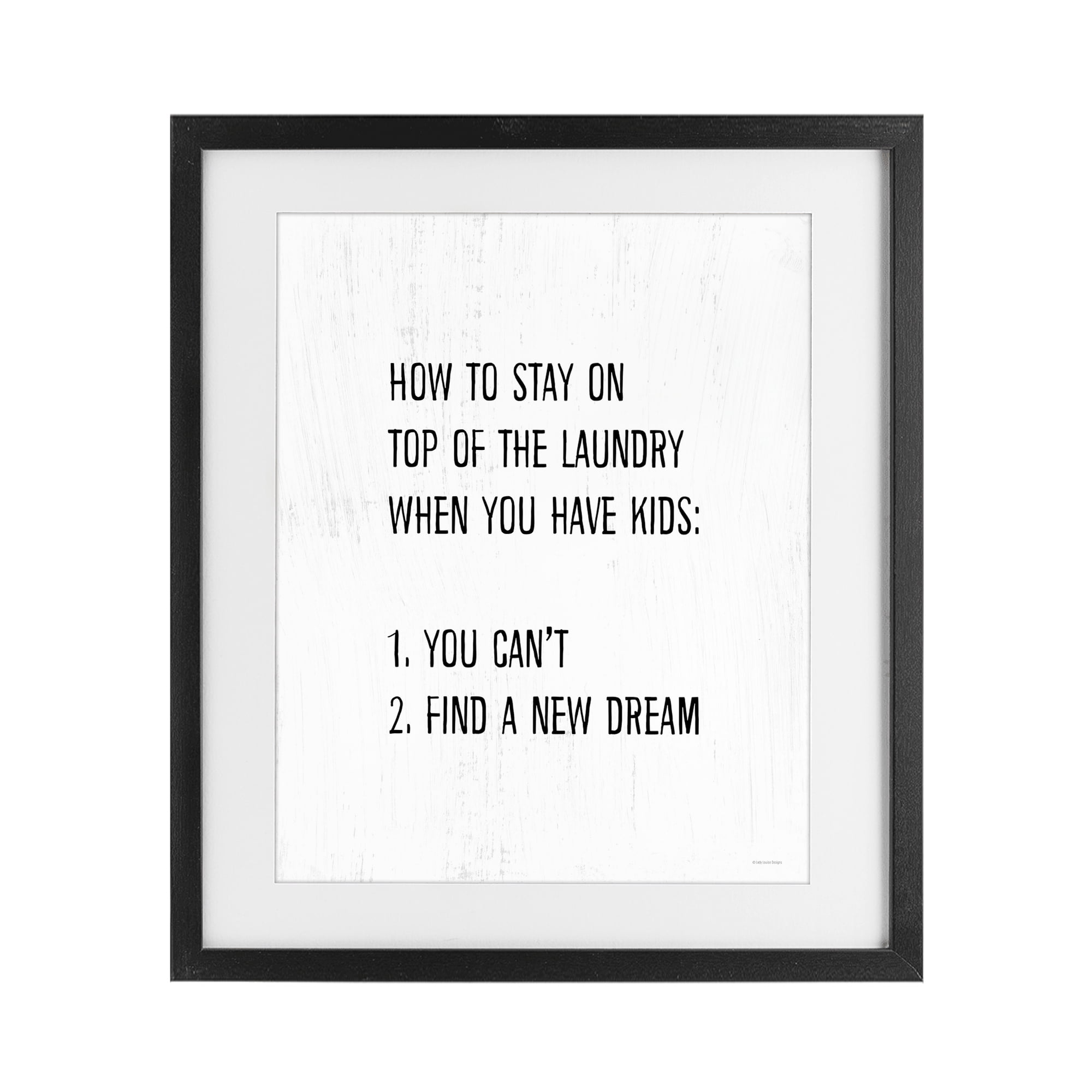 Stupell Industries Parent's Laundry Humor Black Framed Print Under Glass, design by Lady Louise Designs