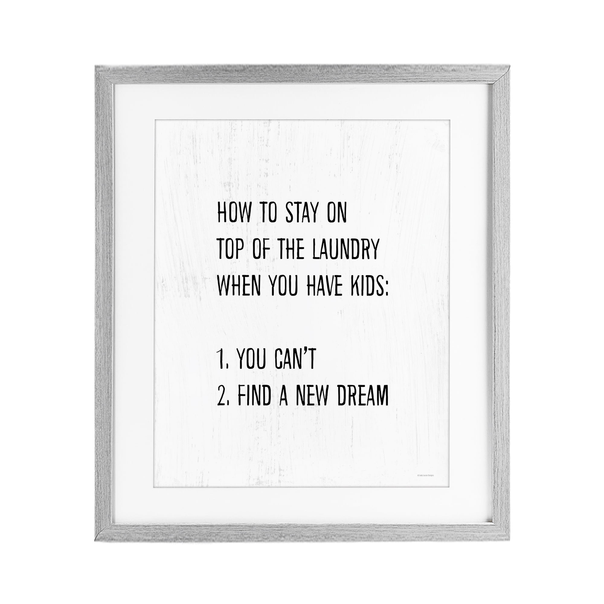 Stupell Industries Parent's Laundry Humor Gray Framed Print Under Glass, design by Lady Louise Designs
