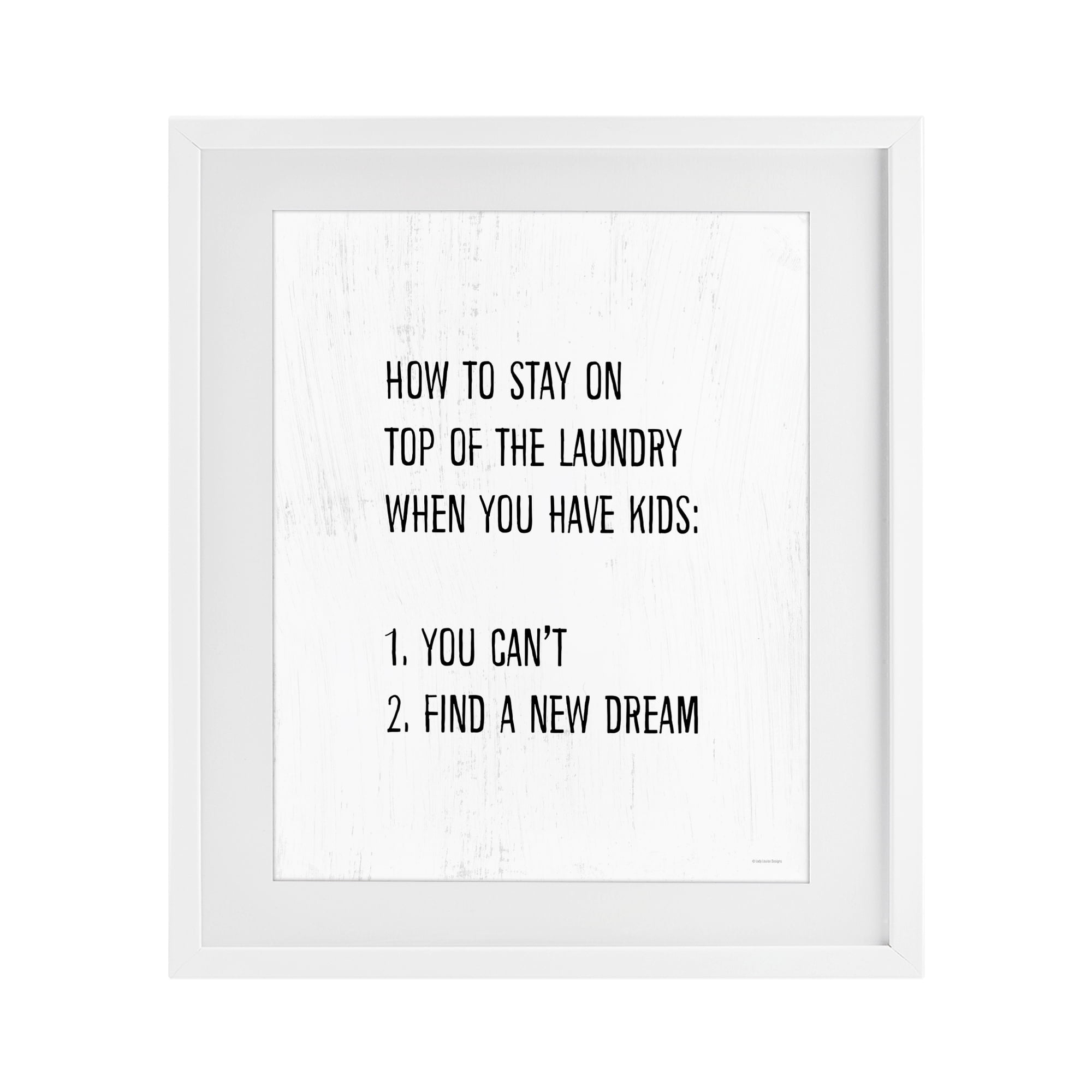 Stupell Industries Parent's Laundry Humor White Framed Print Under Glass, design by Lady Louise Designs