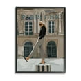 thumbnail image 1 of Stupell Industries Paris Chic Trendy Woman Architecture Graphic Art Black Framed Art Print Wall Art, Design by Amelia Noyes, 1 of 7