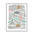 thumbnail image 1 of Stupell Industries Paris Landmark Map French City Illustration Pink Grey, 24 x 30, Designed by Angela Nickeas, 1 of 6
