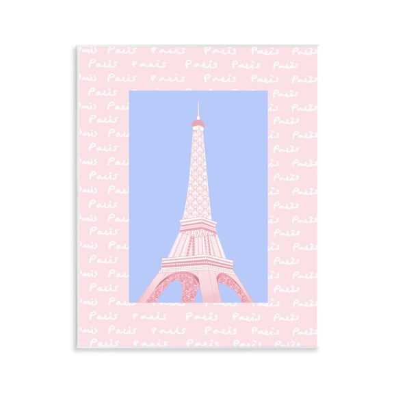 Stupell Industries Paris Pastel Eiffel Tower Wall Plaque Art design by Pooja Dave, 14 x 11