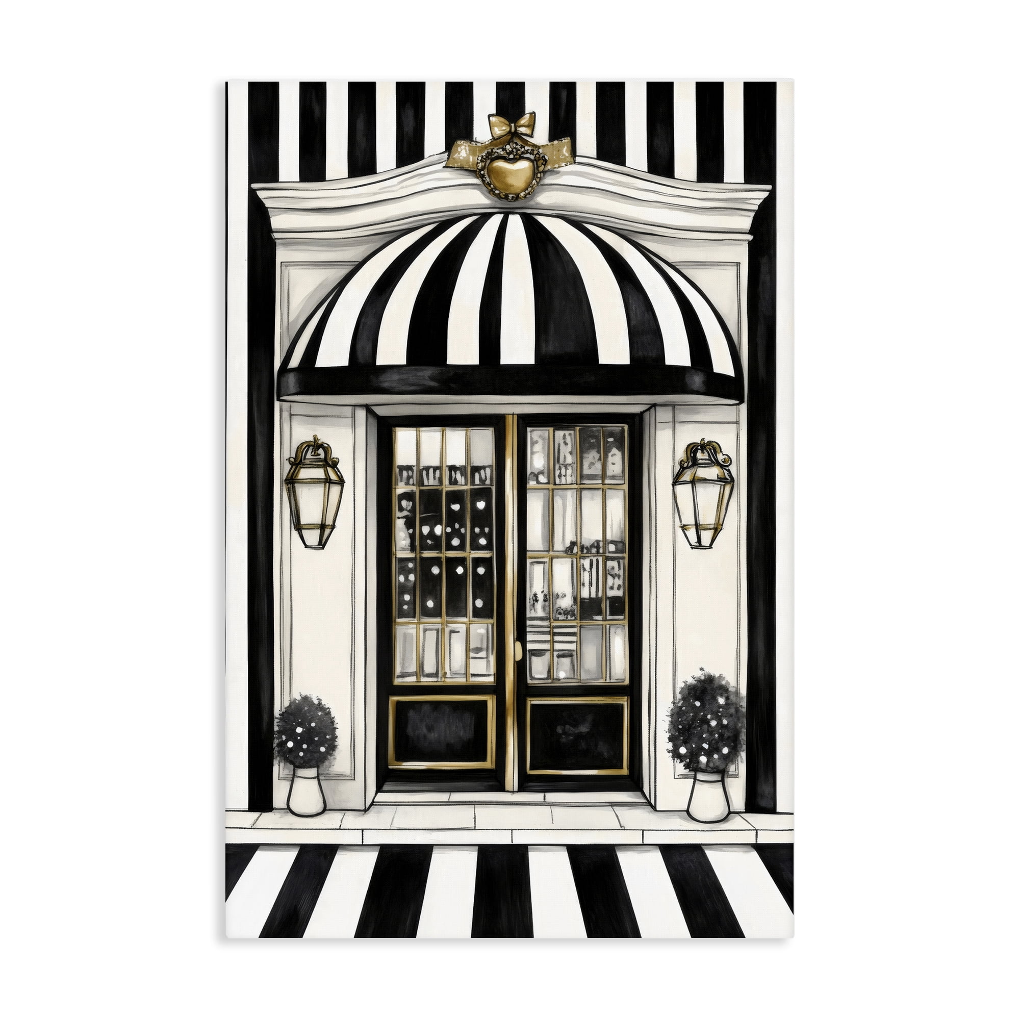 Stupell Industries Paris Storefront Facade Canvas Wall Art, design by Petal Prints Design