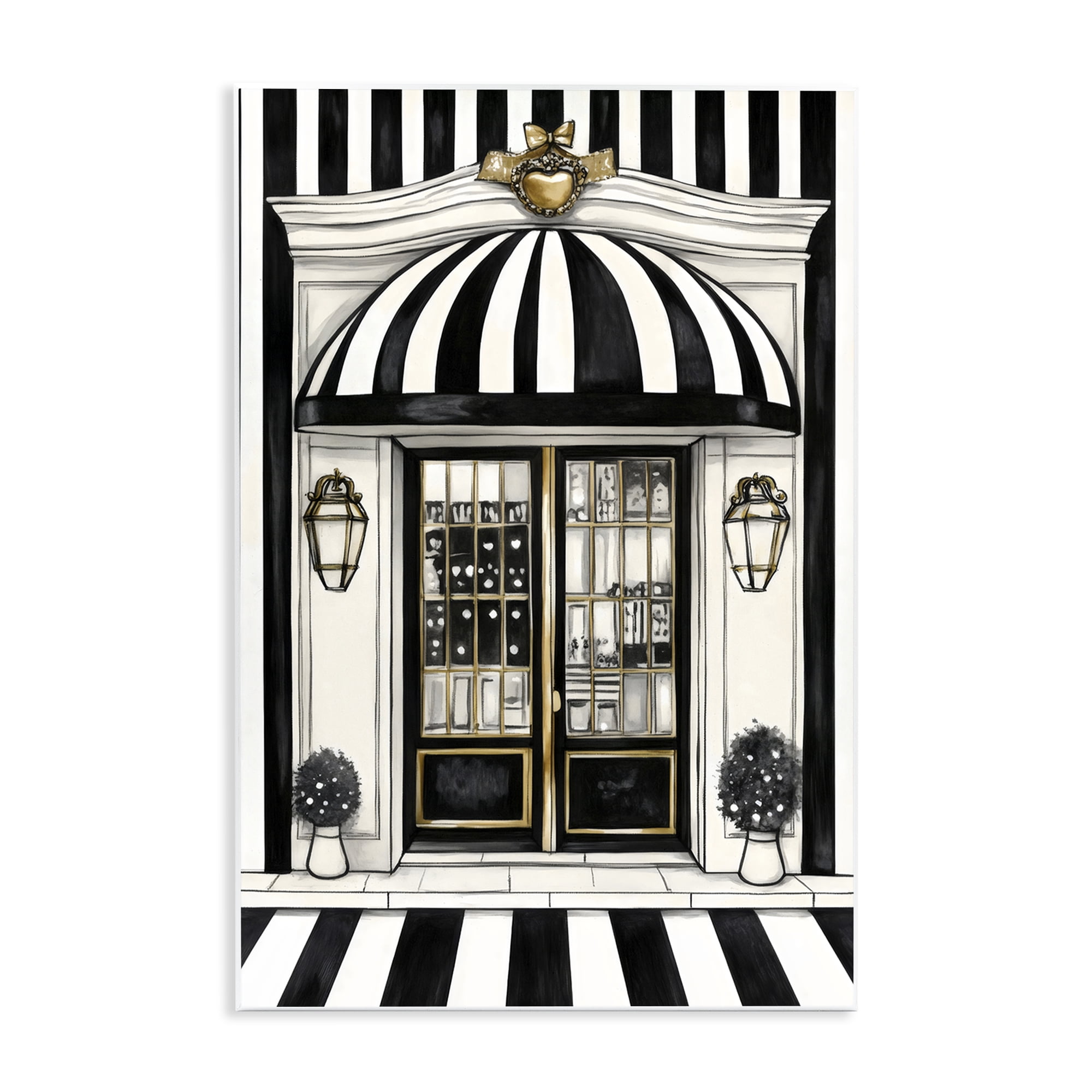 Stupell Industries Paris Storefront Facade Wall Plaque Art, design by Petal Prints Design