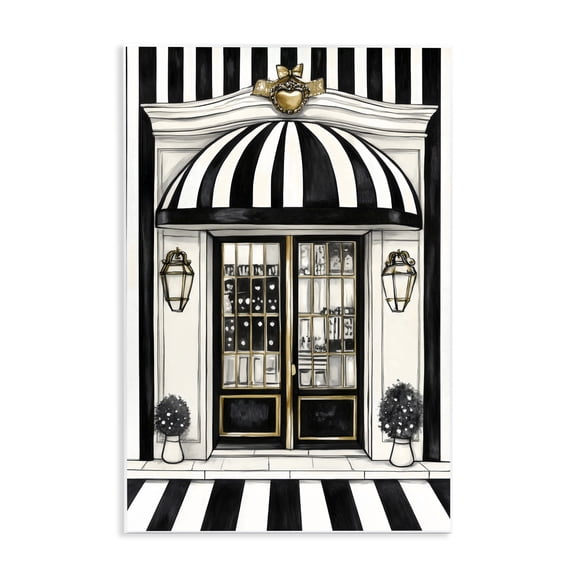 Stupell Industries Paris Storefront Facade Wall Plaque Art, design by Petal Prints Design
