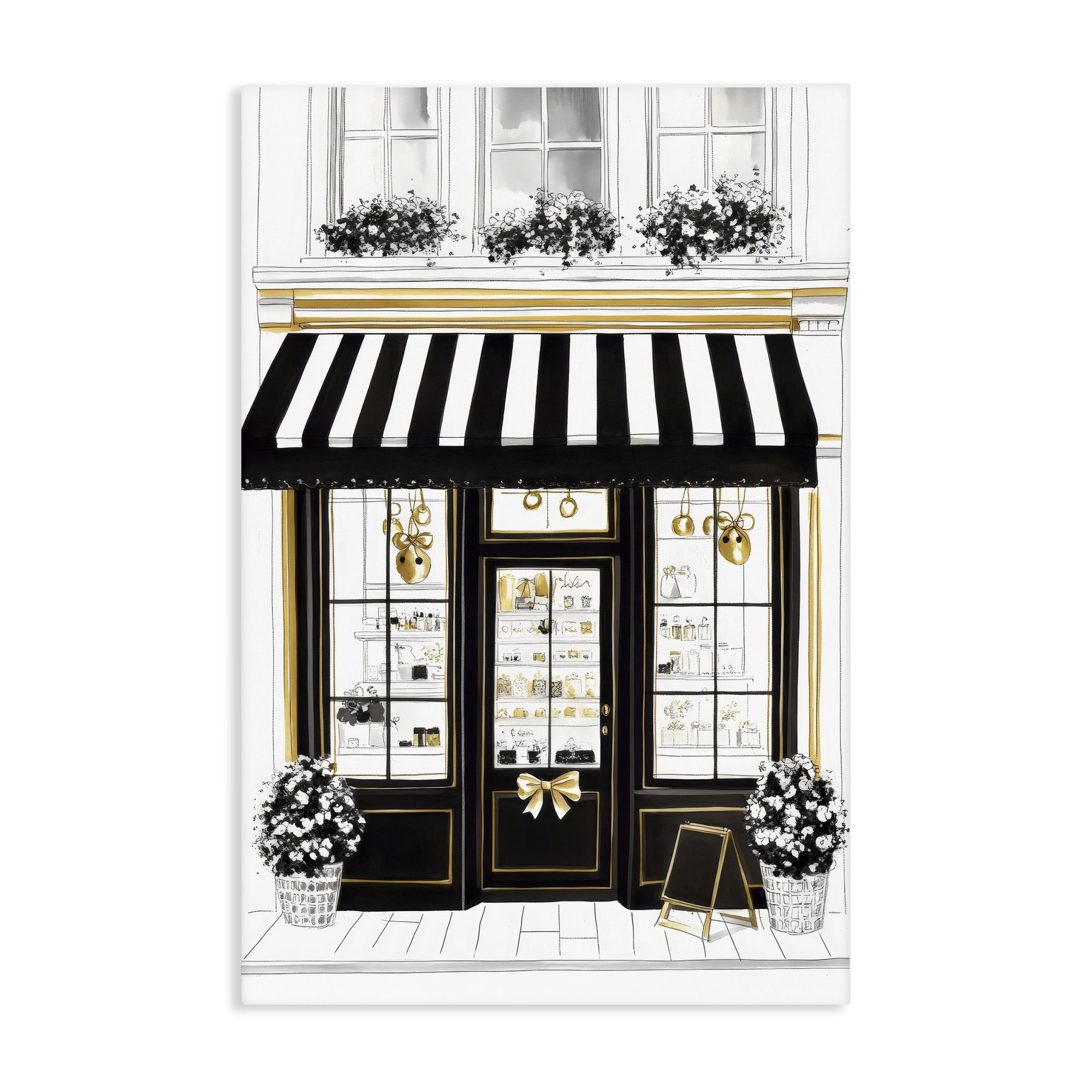 Stupell Industries Paris Storefront Window Display Canvas Wall Art, design by Petal Prints Design