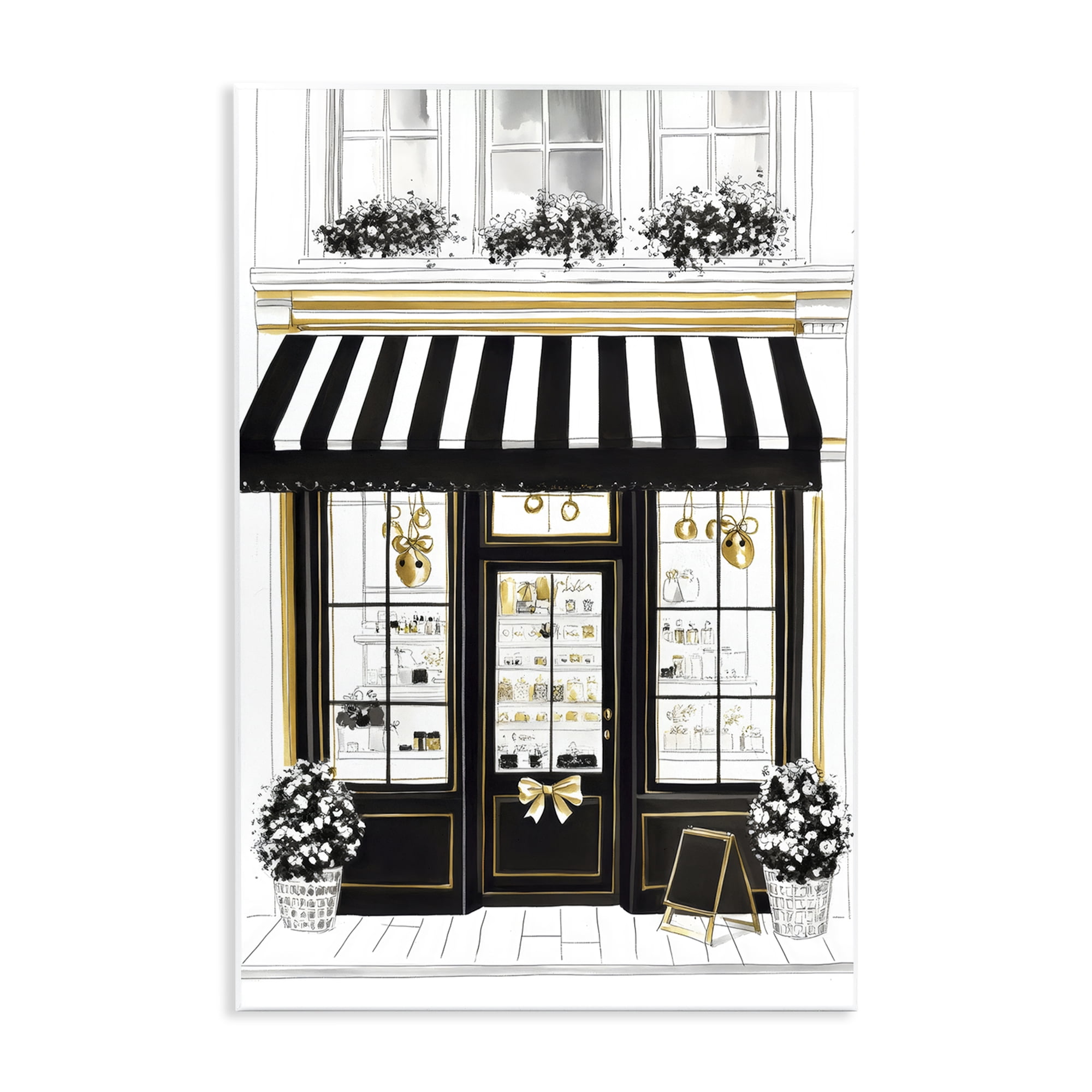 Stupell Industries Paris Storefront Window Display Wall Plaque Art, design by Petal Prints Design